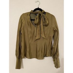 New Eva Franco Blythe Blouse with Front Tie